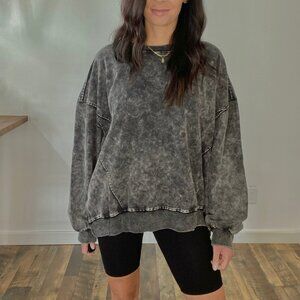 Black Acid Washed Top